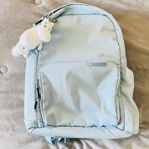 The Brevite Backpack in Misty Blue